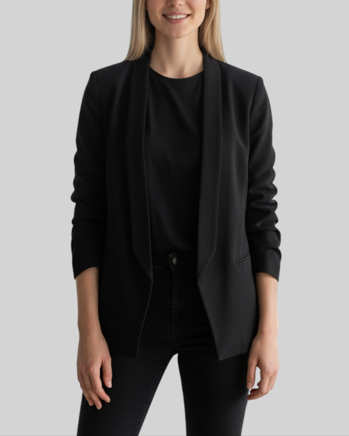 Blazer Grain de malice noire – taille XL – seconde main femme