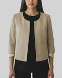 Blazer indigo en lin marque Caroll