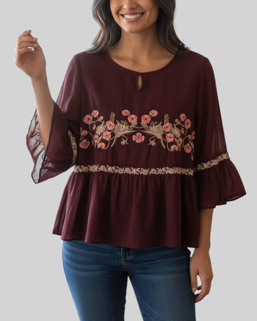 Blouse brodée New Look