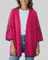 Cardigan de Made in Italy rose et fuchsia – taille unique – seconde main femme
