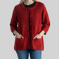 Cardigan Damart rouge