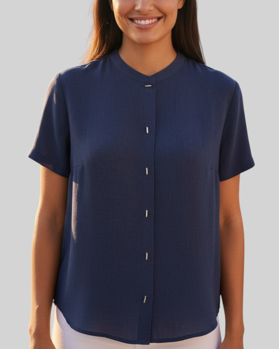 Haut Zapa violet et bleu – taille XL/L – seconde main femme