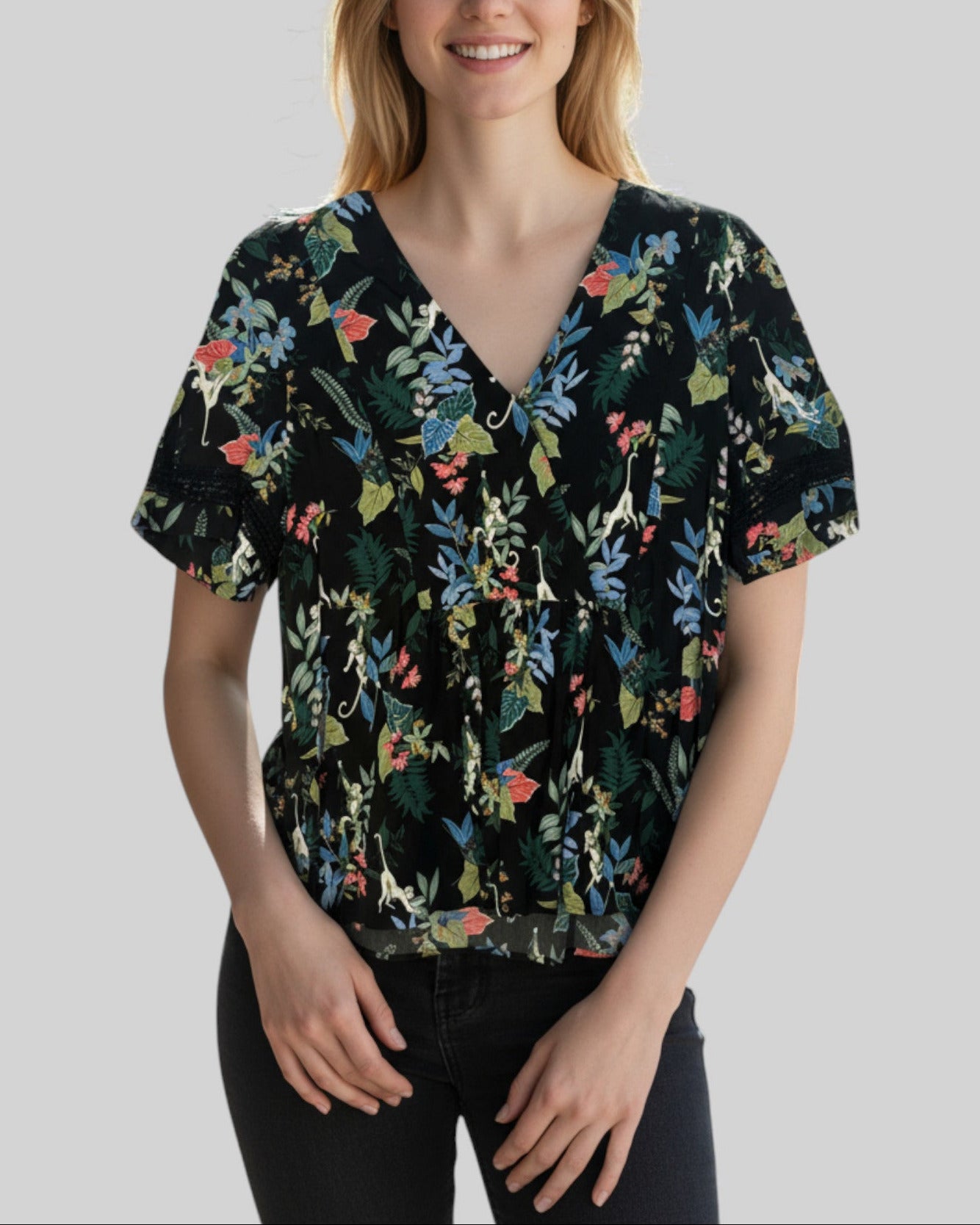 Blouse à motif Camaïeu