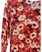 Chemise fleurie rouge – taille 38/40 – seconde main femme – photo 2