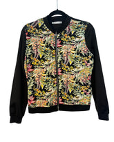 Veste bomber B&K noire et fleurie – taille S – seconde main femme – photo 4