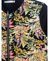 Veste bomber B&K noire et fleurie – taille S – seconde main femme – photo 3
