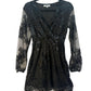 Robe manches transparentes avec sequins Miliana