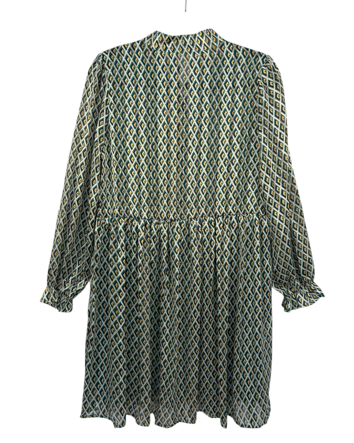 Robe courte imprimée Papillonne vert – taille S – seconde main femme – photo 4