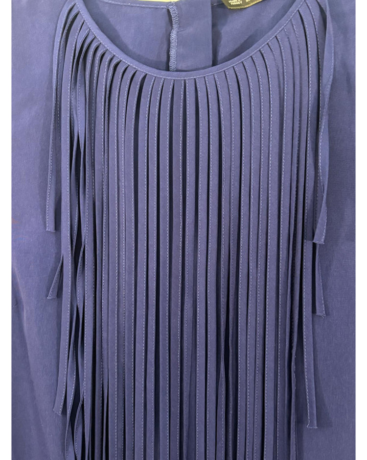 Robe à frange Zara bleu roi – taille XL – seconde main femme – photo 2