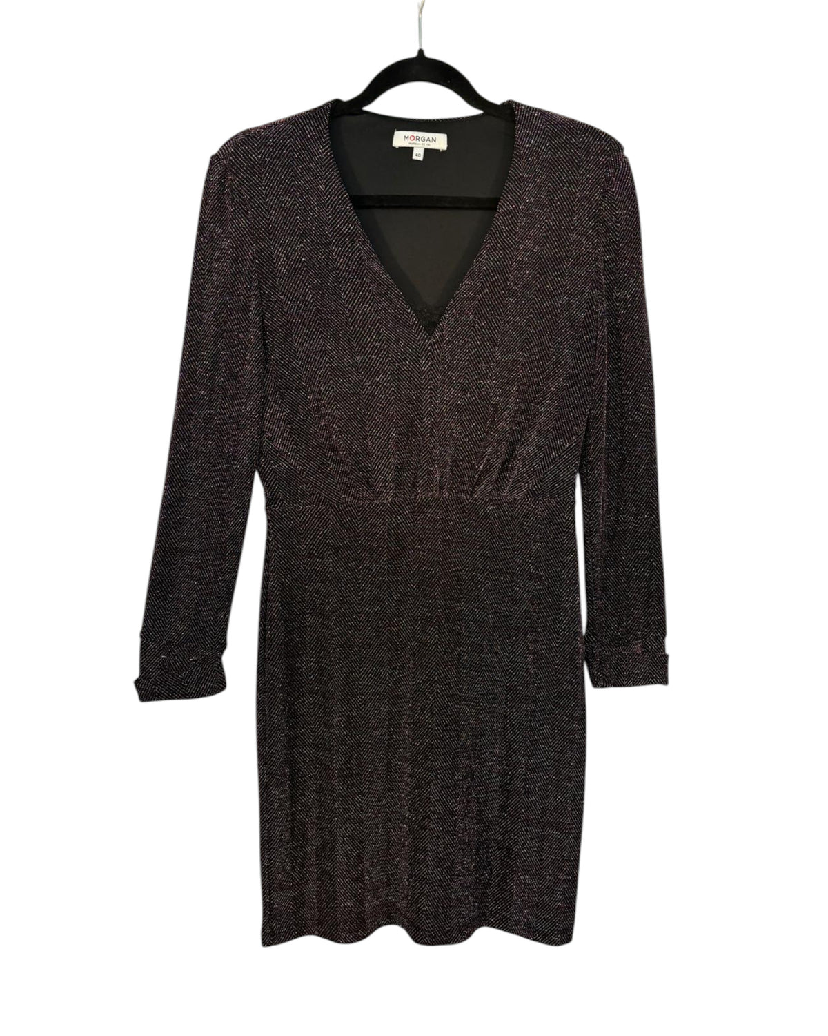 Robe de soirée Morgan noire et bordeaux – taille 38 – seconde main femme – photo 3