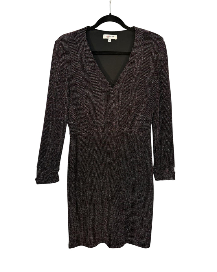 Robe de soirée Morgan noire et bordeaux – taille 38 – seconde main femme – photo 3