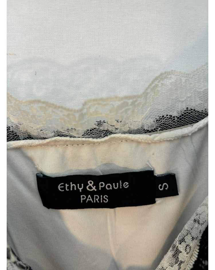 Robe dentelle Ethy&Paul noir et blanc – taille S/M – seconde main femme – photo 2