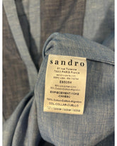 Blouse sandro bleu jean – taille 38/40 – seconde main femme – photo 4