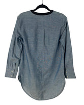 Blouse sandro bleu jean – taille 38/40 – seconde main femme – photo 2