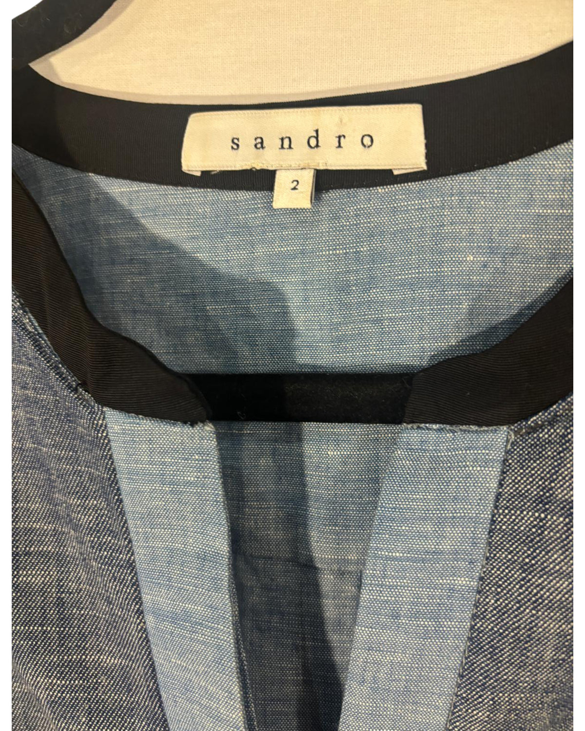 Blouse sandro bleu jean – taille 38/40 – seconde main femme – photo 6