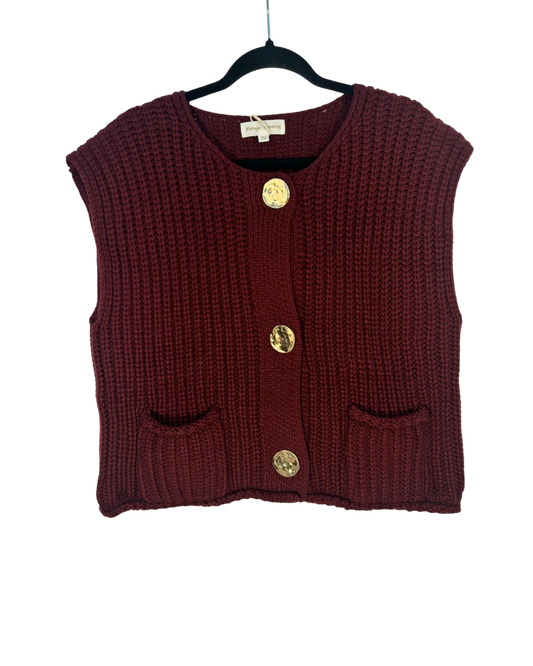 Pull sans manche Vintage dressing