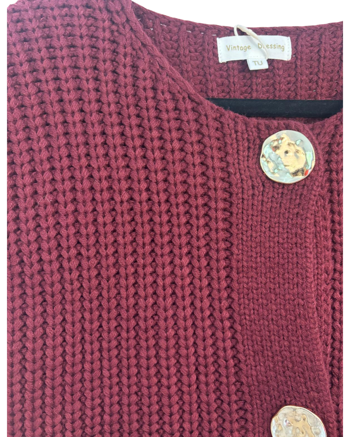 Pull sans manche Vintage dressing