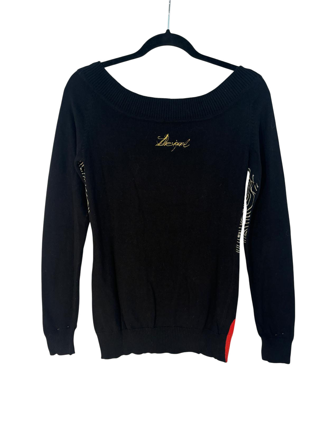 Pullover fantaisie Desigual noir – taille S – seconde main femme – photo 2