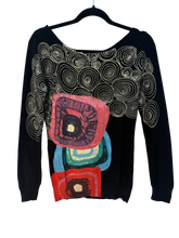Pullover fantaisie Desigual noir – taille S – seconde main femme – photo 3