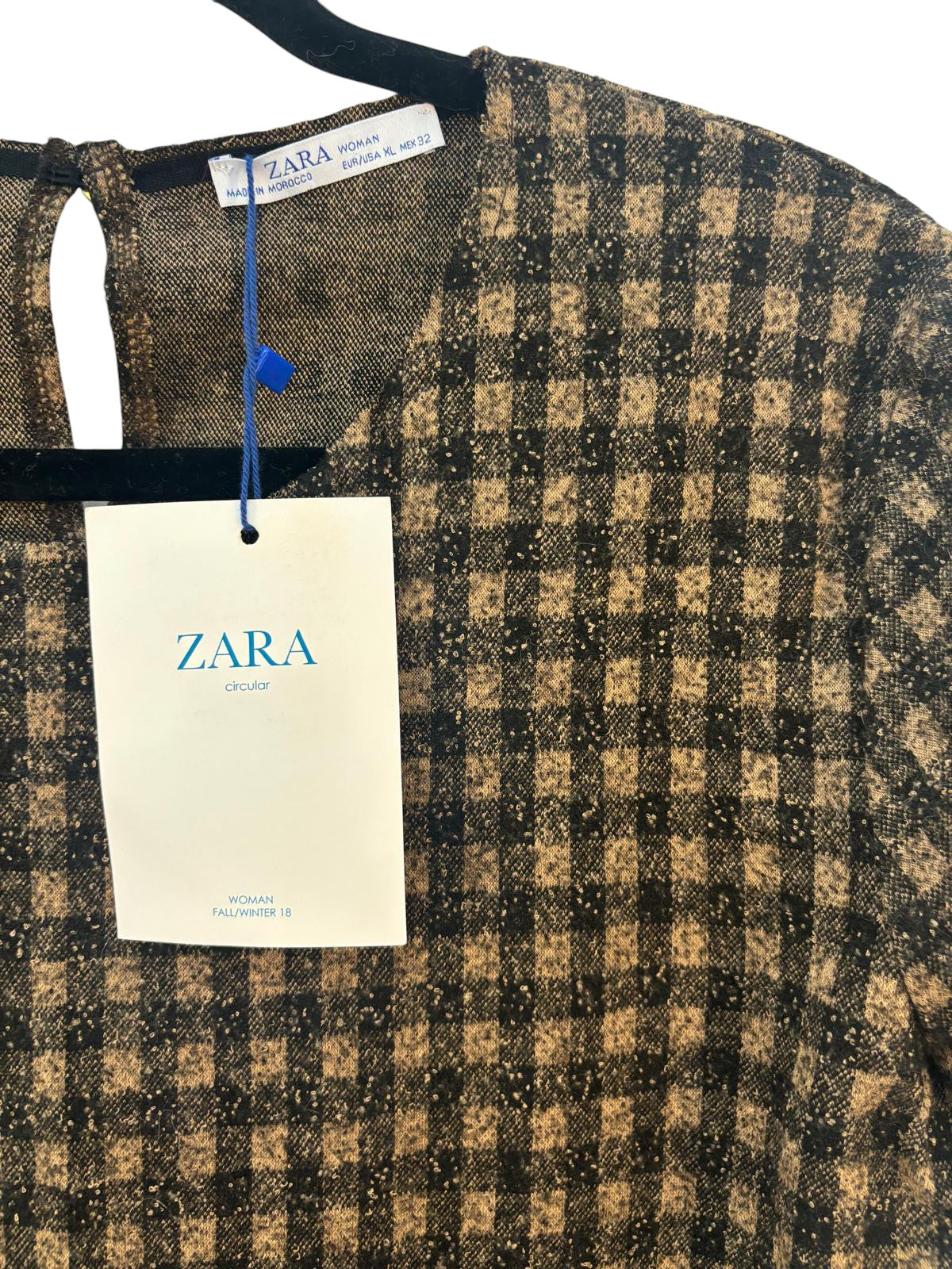 T-shirt damier marque zara