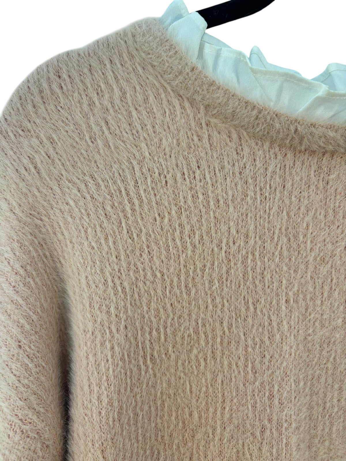 Pull robe col brodé Little Miss captain rose et blanc – taille S/M/L – seconde main femme – photo 4