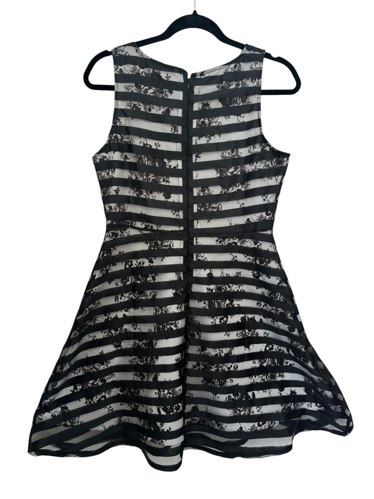 Robe soirée Monasque noir et rayée – taille M/S – seconde main femme – photo 5