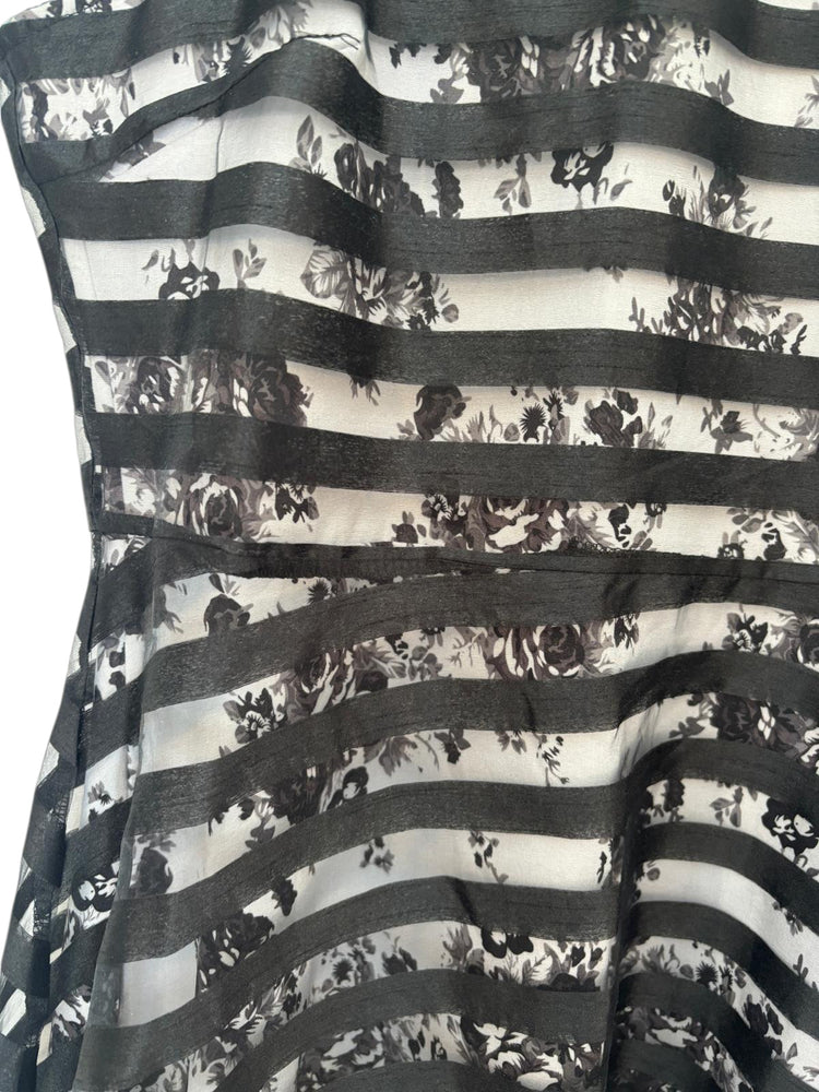 Robe soirée Monasque noir et rayée – taille M/S – seconde main femme – photo 4