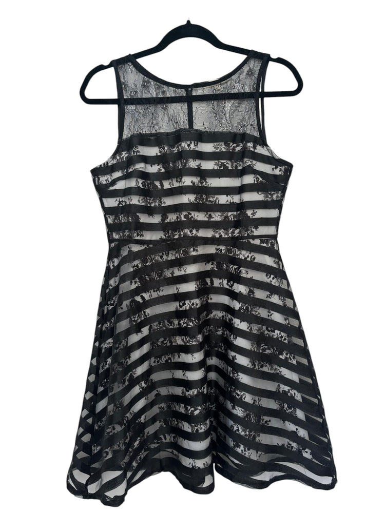 Robe soirée Monasque noir et rayée – taille M/S – seconde main femme – photo 2