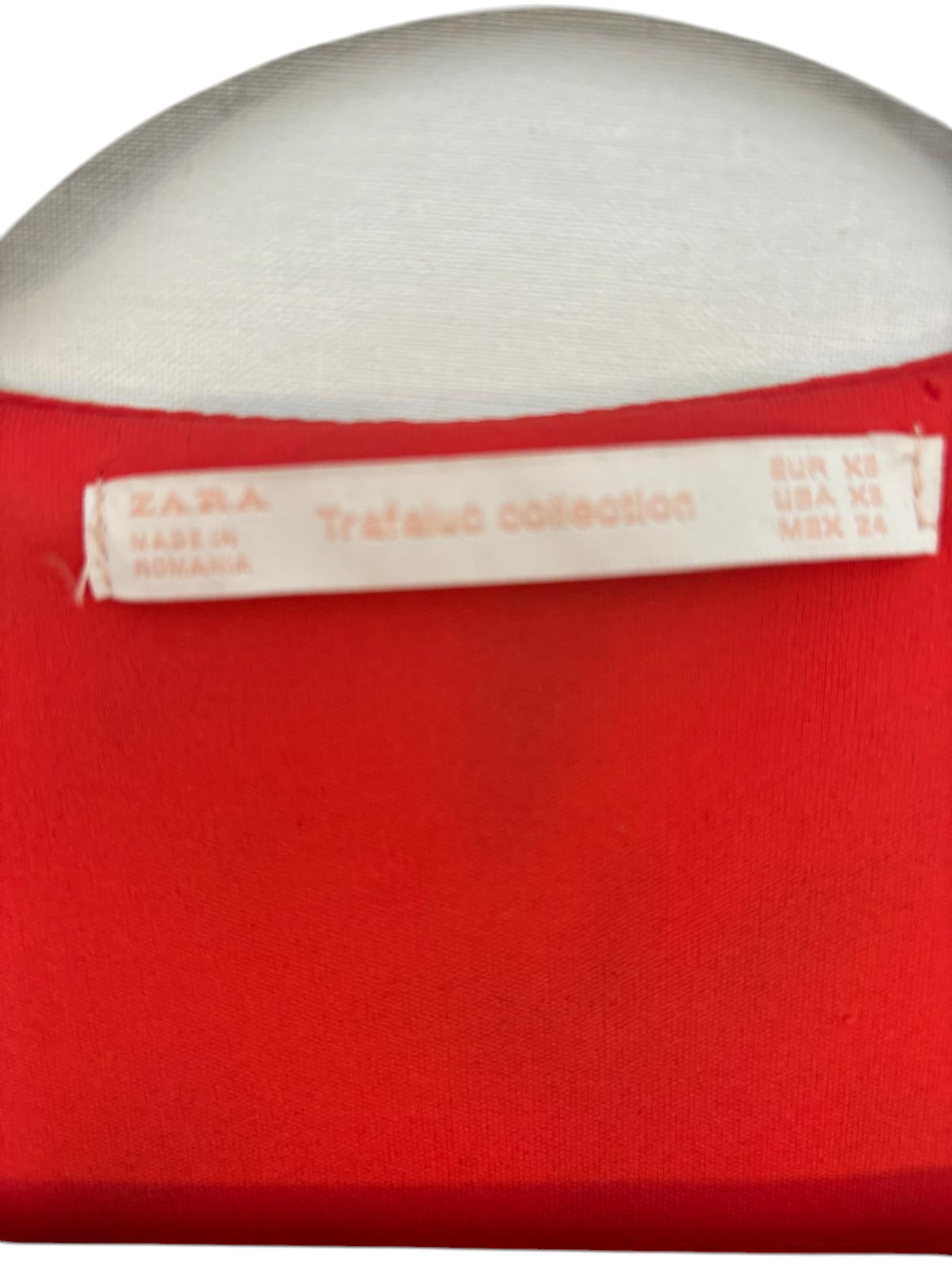 Robe florale Zara fleurie et rouge – taille XS – seconde main femme – photo 5