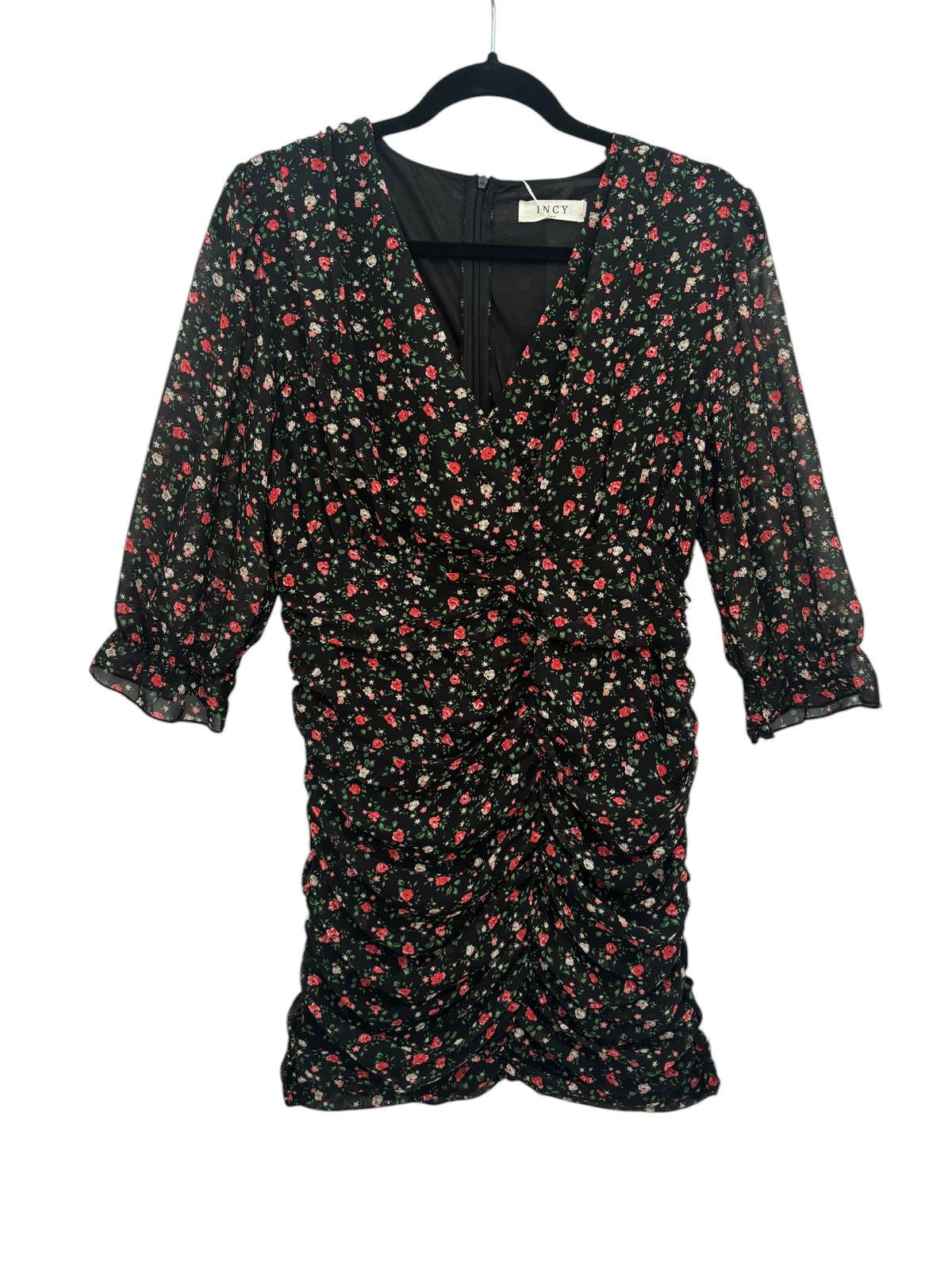 Robe col V  imprimé floral