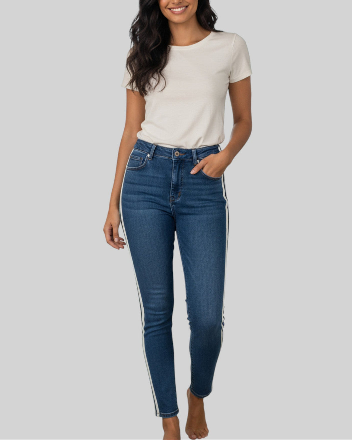 Jean Zara bleu marine – taille 34 – seconde main femme