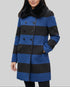 Manteau long Nua&Nua noir et bleu – taille 38 – seconde main femme