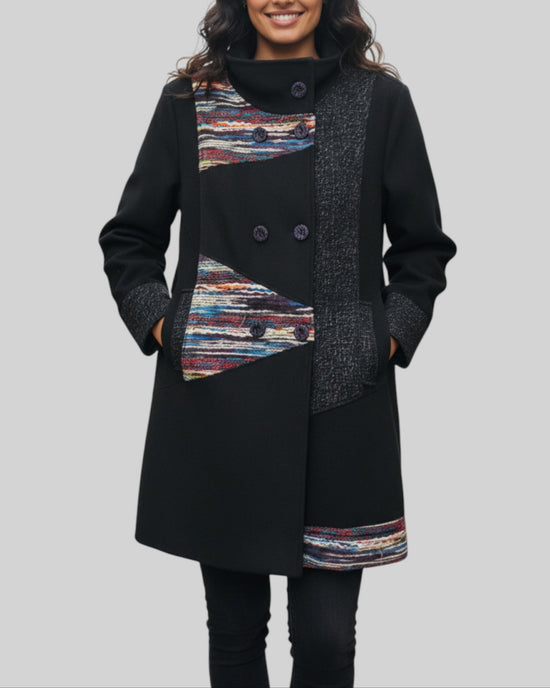 Manteau coloré DPM noir – taille XL – seconde main femme