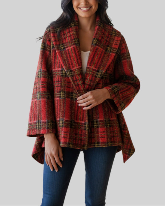 Manteau en laine de Carole richard multicolore – taille M/S – seconde main femme