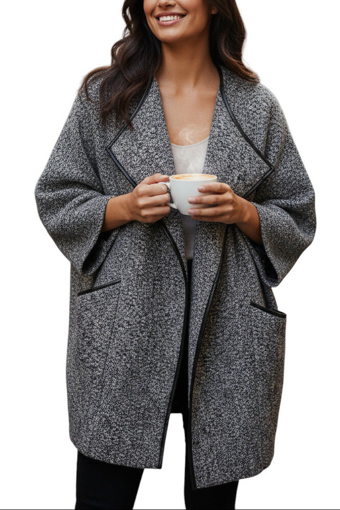 Manteau Zara gris et noir – taille unique – seconde main femme