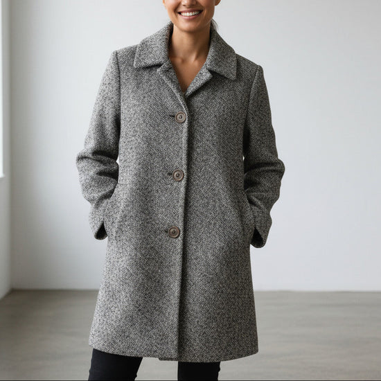 Manteau Damart marron et beige – taille 38 – seconde main femme