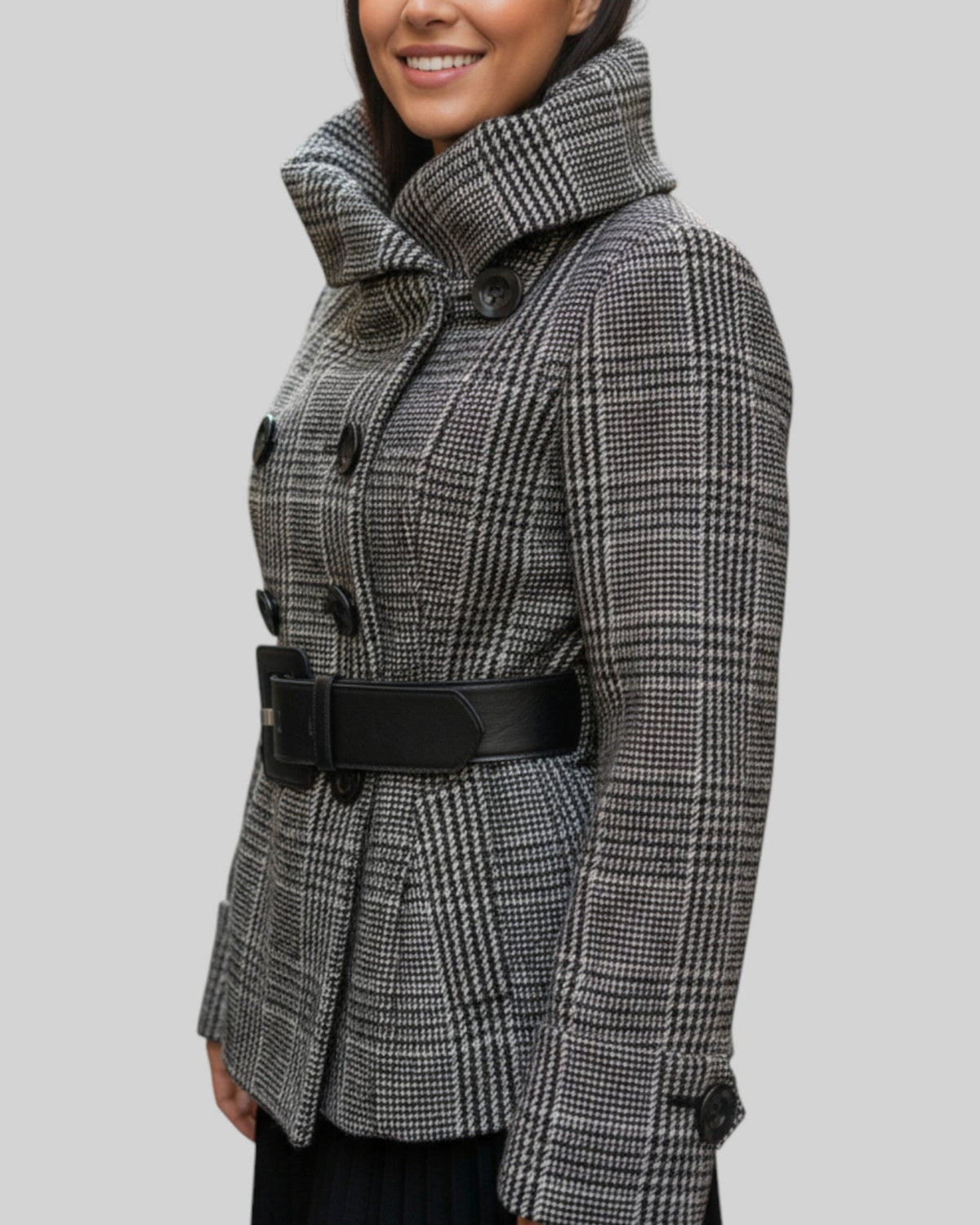 Manteau Zara noir et gris – taille L/M – seconde main femme