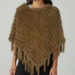 Poncho Fourrure de Lapin - Le Luxe Tout Doux