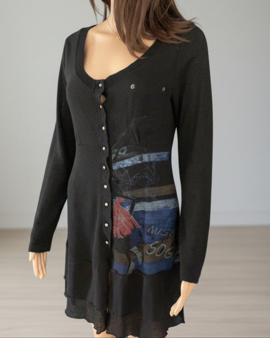 Pull Robe Soggo Collection Noir & Coloré – taille M/S – seconde main femme – photo 2