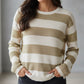 PULL HOLLISTER - Beige Pailleté & Blanc