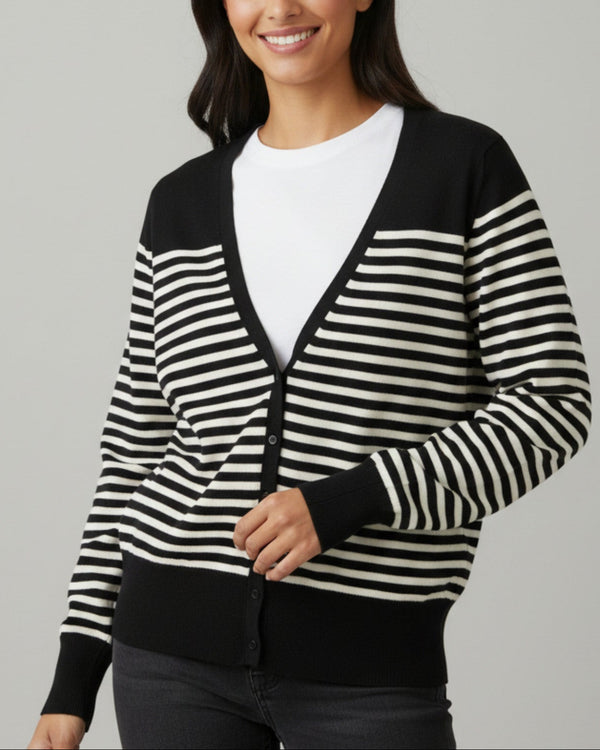 Pull Boutonné Camaïeu - Graphisme Chic