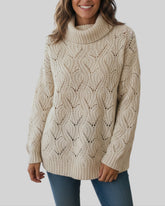 Pull col roulé Promod beige – taille XL/L/M – seconde main femme