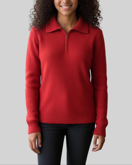 Pull léger Honey rouge – taille XS – seconde main femme