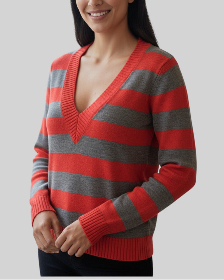 Pull BPC orange – taille S – seconde main femme