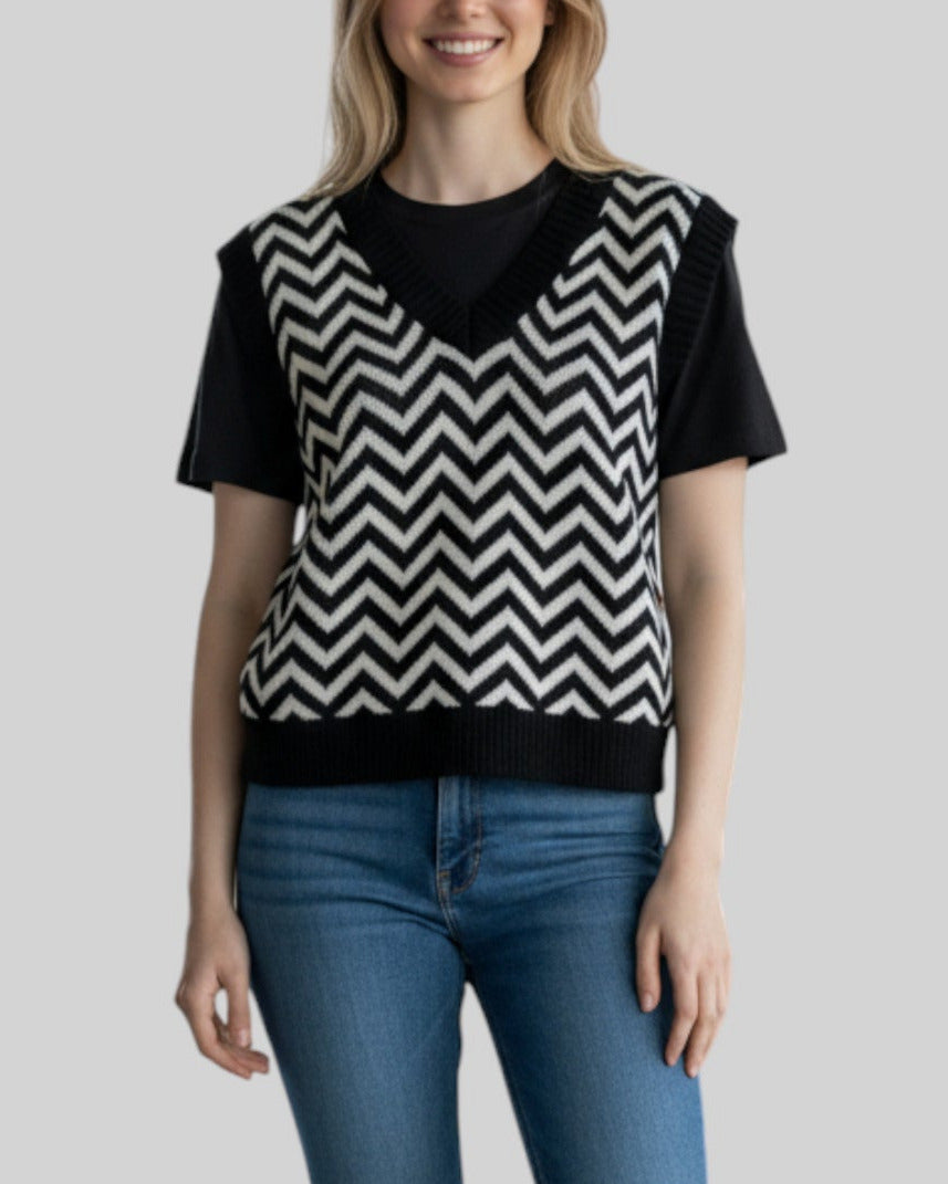 Pull col V marque Made in Italy