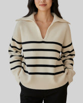 Pull Indefeir noir et blanc – taille L/M – seconde main femme