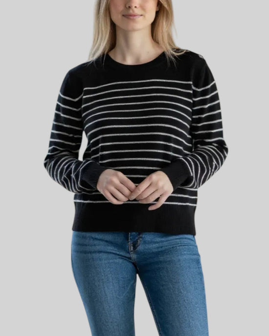 Pull Zapa noire et rayé – taille S – seconde main femme