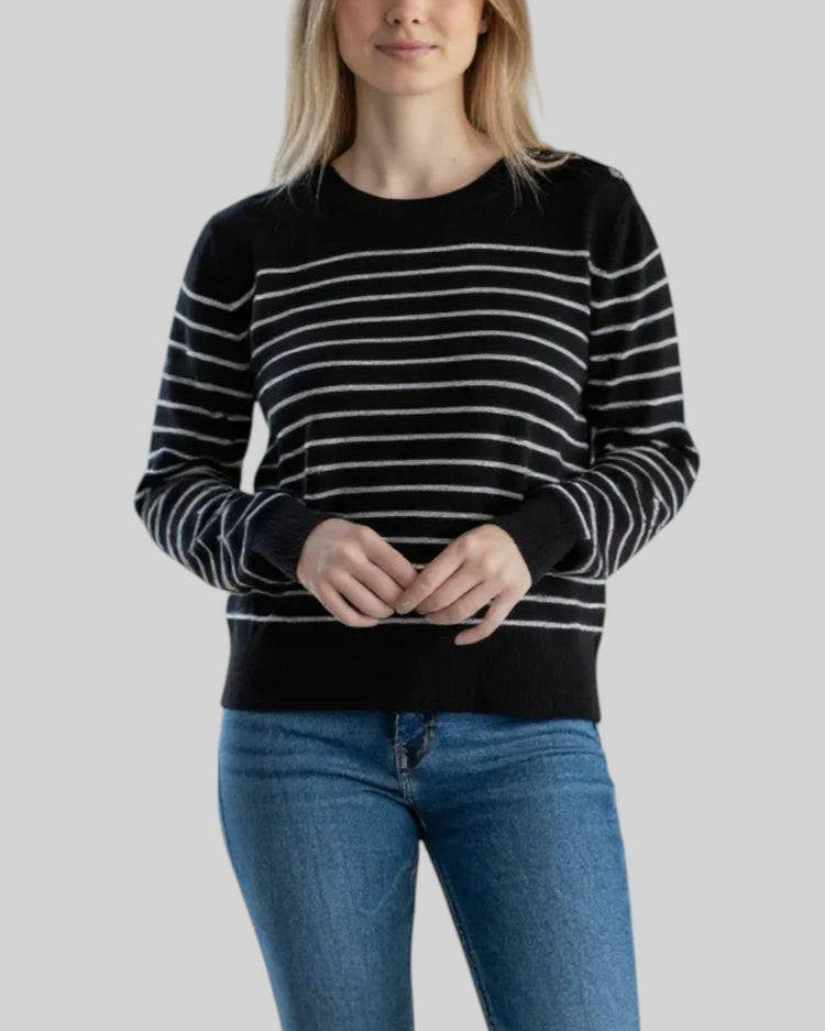 Pull Zapa noire et rayé – taille S – seconde main femme