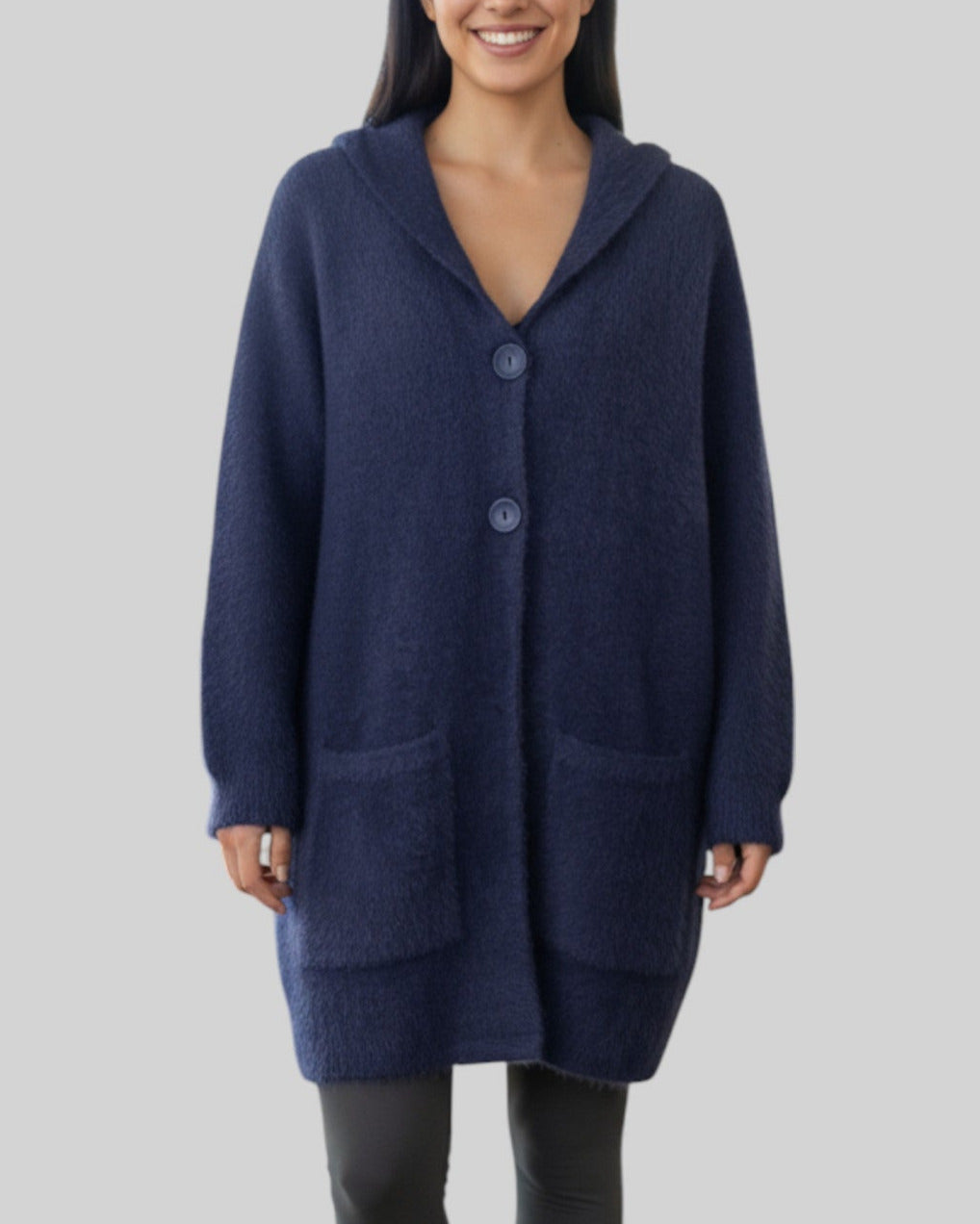Cardigan Hiver CC Collection bleue et marine – taille S/M/L – seconde main femme
