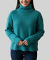 Pull col cheminé Zara bleu ciel – taille S/M – seconde main femme